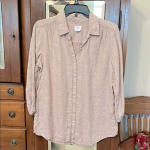 Tan Linen Top